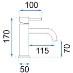 GLADYS KRUDA black nizka Umyvadlová baterie