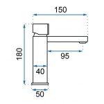 IGOR black+gold nizka  Umyvadlová baterie