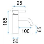 LEROY rose gold nizka Umyvadlová baterie
