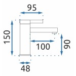 PLEA black+gold Umyvadlová baterie