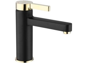 PLEA black+gold Umyvadlová baterie