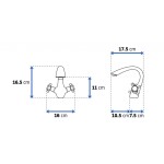 ROBBIE old black Umyvadlová baterie