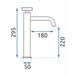 VERONIQ black Umyvadlová vodovodní baterie Vysoká