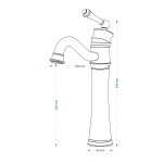 VICTORIA black Umyvadlová baterie Vysoká