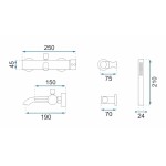 LEROY rose gold Vanová baterie s příslušenstvím