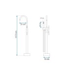 OSCAR black Vanová baterie stojící s příslušenstvím