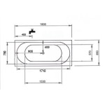 CELESTE 180 x 85 Akrylátová vana