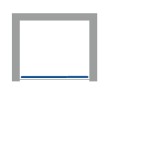 AVER LINE 95 Grape Sprchové dveře otevírací jednokřídlé s pevnou stěnou v rovině