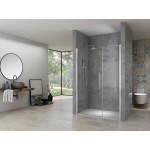AVER LINE 135 Čiré Sprchové dveře otevírací jednokřídlé s pevnou stěnou v rovině