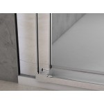 AVER DUE 90x80 Čiré Sprchová zástěna otevírací obdélníková