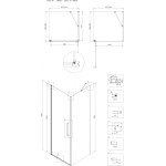AVER COMBI 95x50 Grape Sprchový kout obdélníkový