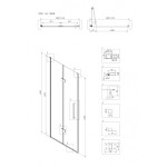 NOMI 110 Čiré Sprchové dveře zalamovací