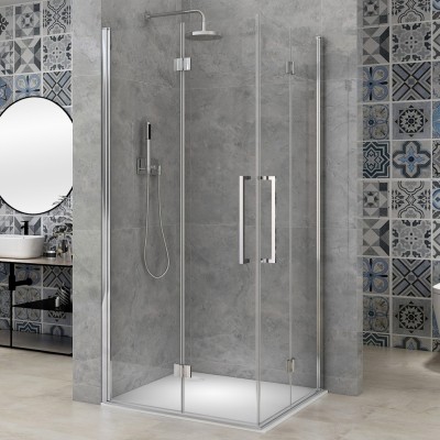 NOMI DUE 110x80 Čiré Sprchová zástěna zalamovací obdélníková