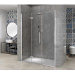 NOMI LINE 140 Čiré Sprchové dveře zalamovací s pevnou stěnou v rovině (60+90)