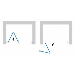 NOMI 65 Grape Sprchové dveře zalamovací