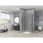 NOMI COMBI 90x80 Čiré Sprchový kout zalamovací obdélníkový