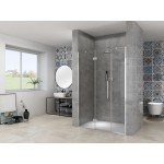RIKA LINE 125 Čiré Sprchové dveře otevírací s pevnou stěnou v rovině