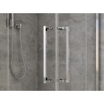 RIKA DUE 95x85 Čiré Sprchová zástěna otevírací obdélníková