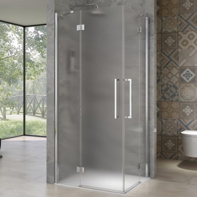 RIKA DUE 95x95 Grape Sprchová zástěna otevírací čtvercová