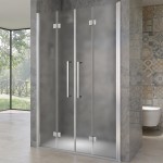 NOMI DOUBLE 130 Grape (80+60) Sprchové dveře zalamovací