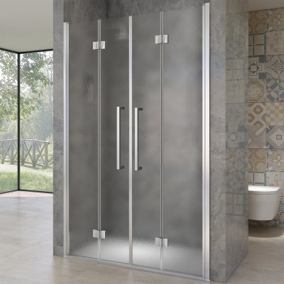 NOMI DOUBLE 130 Grape (80+60) Sprchové dveře zalamovací