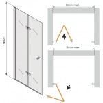 LUCIO-CH 80 Clear Sprchové dveře