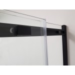 ORESTE 130 BLACK Clear Sprchové dveře do niky posuvné