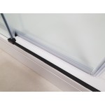 ORESTE 130 BLACK Clear Sprchové dveře do niky posuvné