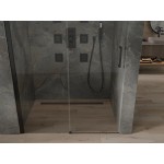 ORESTE 130 BLACK Clear Sprchové dveře do niky posuvné