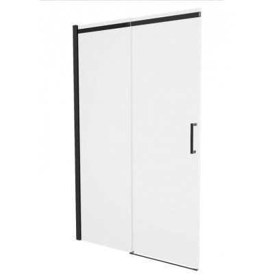 ORESTE 130 BLACK Clear Sprchové dveře do niky posuvné