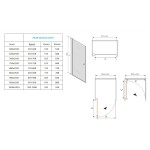 PILAR Black 90 Clear Sprchové dveře