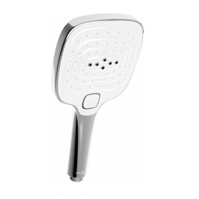 Sprchová hlavice Plácačka 3-funkční - chrom / bílá