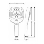 Sprchová hlavice Plácačka 3-funkční - černá