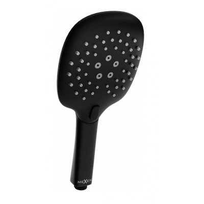 Sprchová hlavice 3-funkční s přepínačem - černá