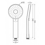 Sprchová hlavice 3 - funkční bílá