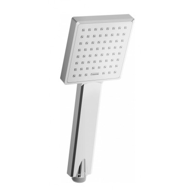 Sprchová hlavice jednofunkční v hranatém designu - chrom