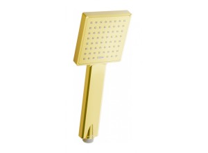 Sprchová hlavice jednofunkční v hranatém designu - zlatá