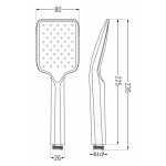 Sprchová hlavice jednofunkční - zlatá