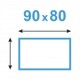 90 x 80 cm
