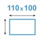 110 x 100 cm