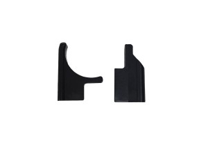ALFA NEW black - koncovky k prahové liště levé i pravé - sada