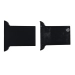 ALFA, BETA NEW black - krytky stěnového profilu - sada