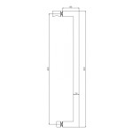 Madlo dvoubodové pro WM sprchové dveře, 42 cm