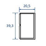 Nastavovací profil T+S BLACK, 2 cm