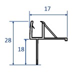 WM Spodní praporkové těsnění 120 cm