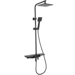 BRIAC Black Sprchový set s baterií a poličkou