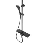 BRIAC Black Sprchový set s baterií a poličkou