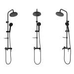 LORRAIN Black Sprchový set s baterií a mýdlenkou