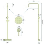 VALENTIN Gold Sprchový set s termostatickou baterií