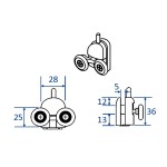 Spodní pojezdové kolečko TERA BLACK